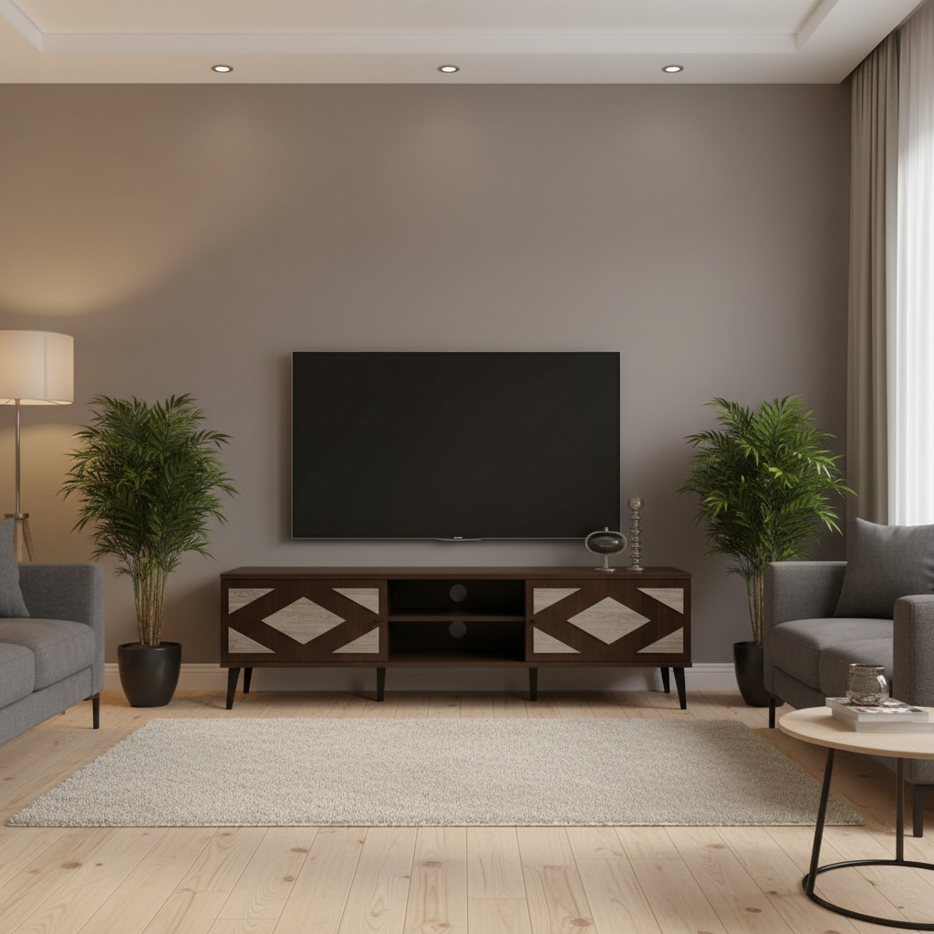 طاولة تلفزيون بنية TV012-18