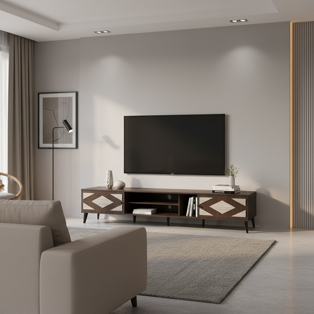 طاولة تلفزيون بنية TV012-20