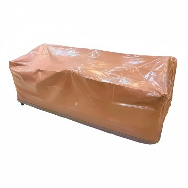 غطاء حماية للكرسي الثلاثي باللون البيج الفاتح الشفاف مقاوم للماء