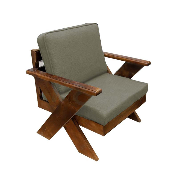 Single chair, Swedish wood, gray