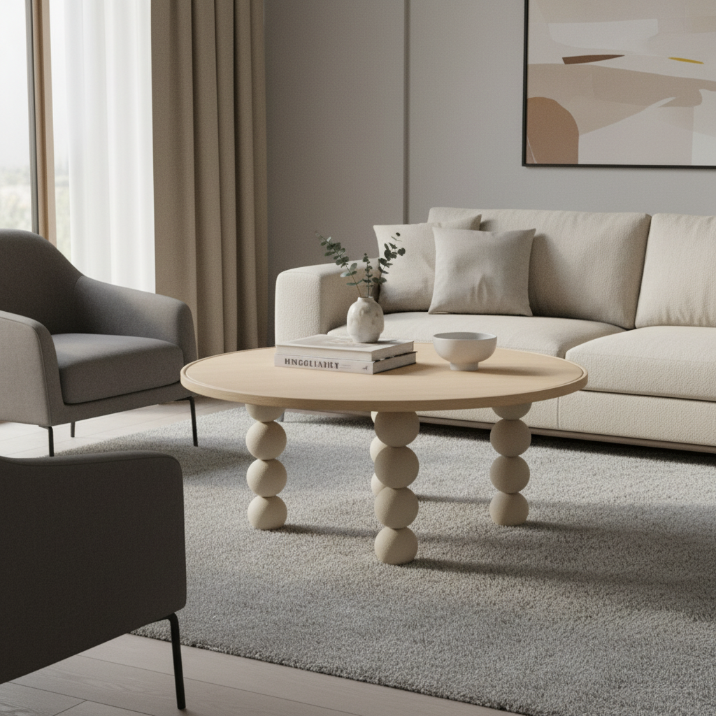 طاولة شاي HM630 بيج - مصححة