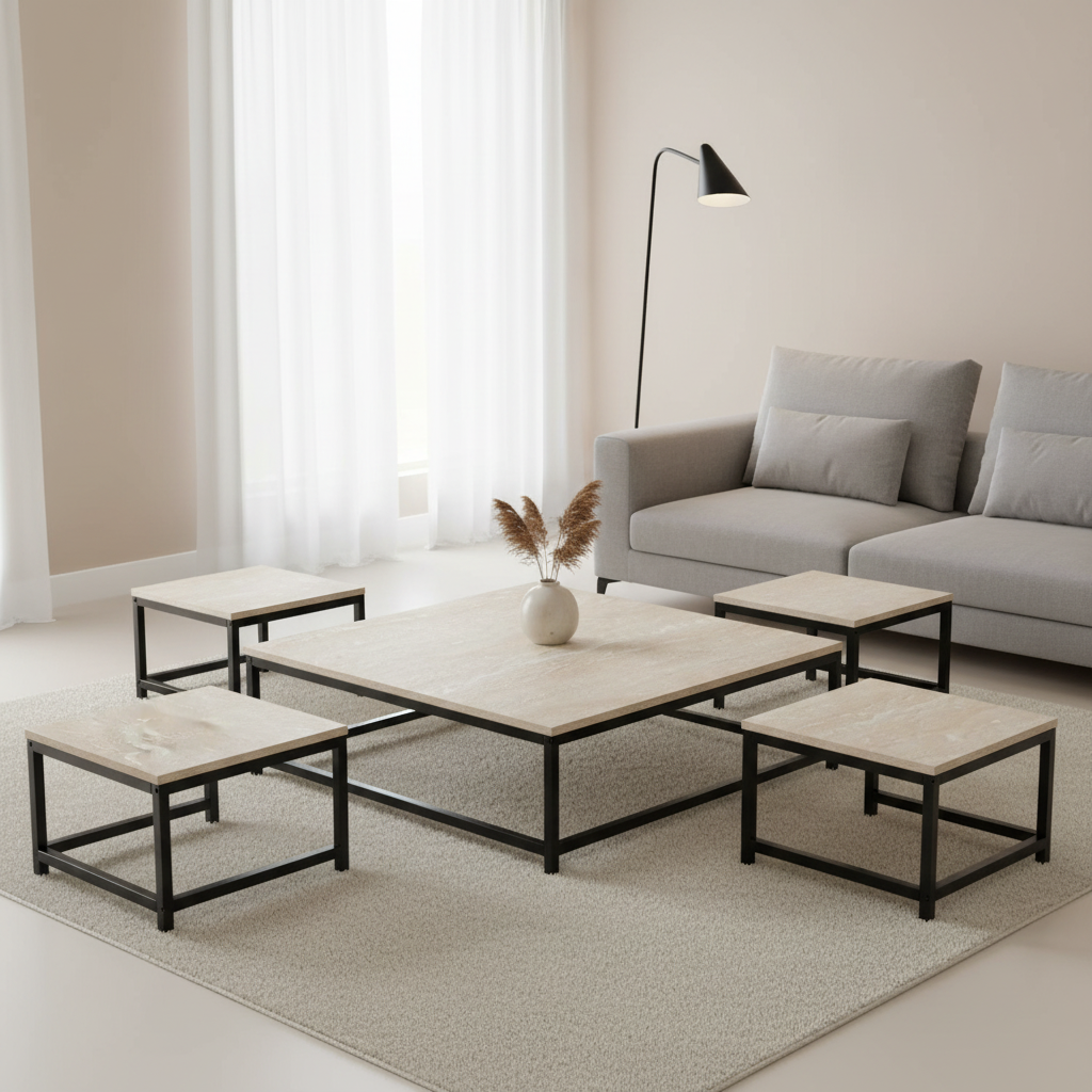 طقم طاولات شاي TS101 خشب