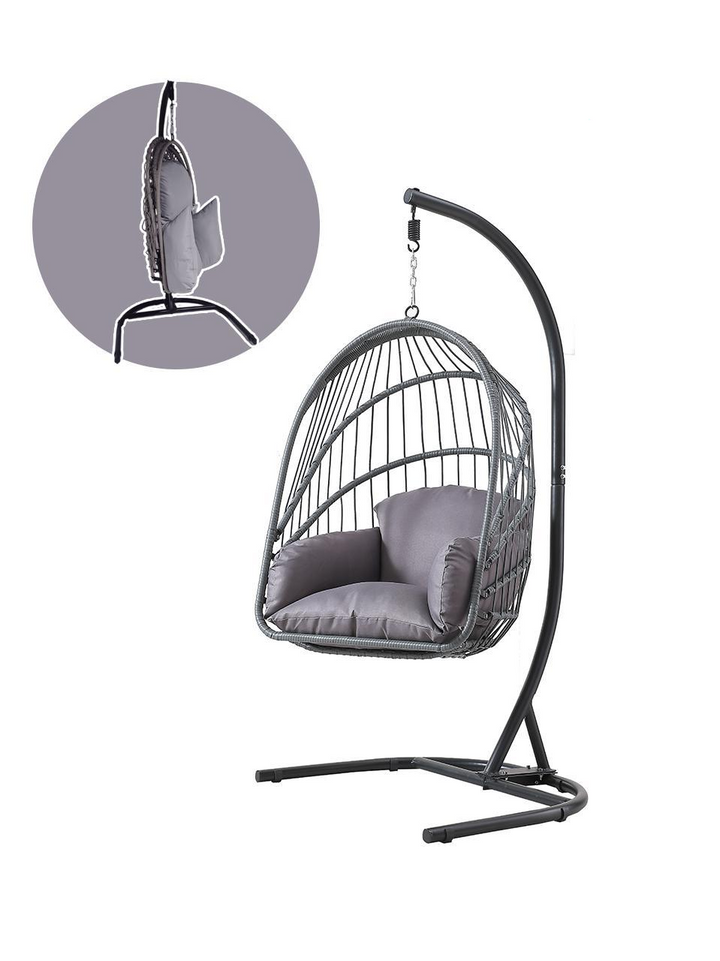 كرسي مرجيحة رمادي 