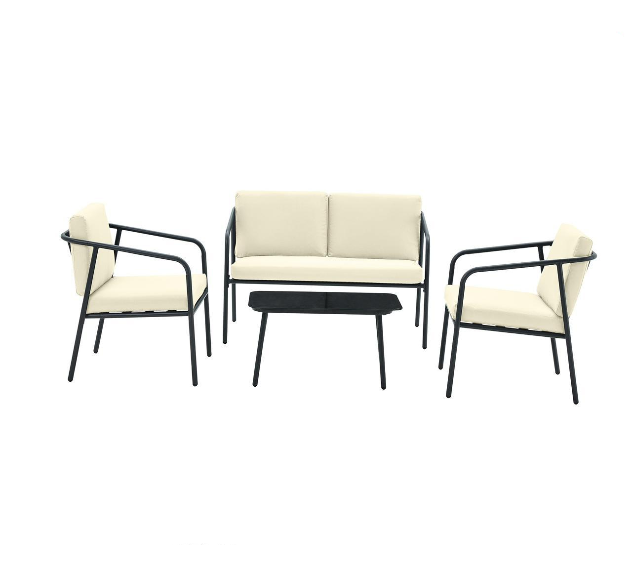 طقم جلسة 4 شخص بيج