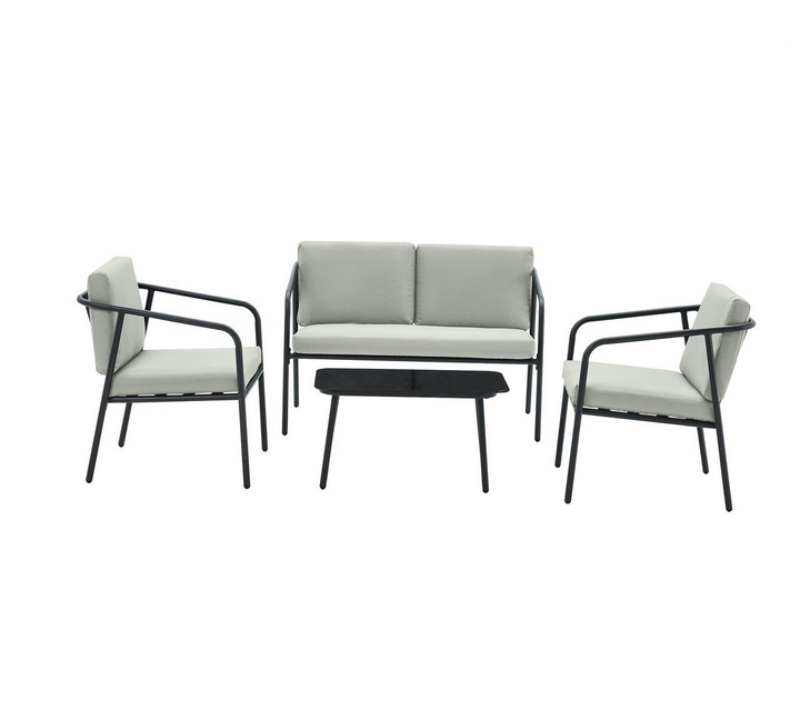 طقم كنب 4 شخص رمادي 