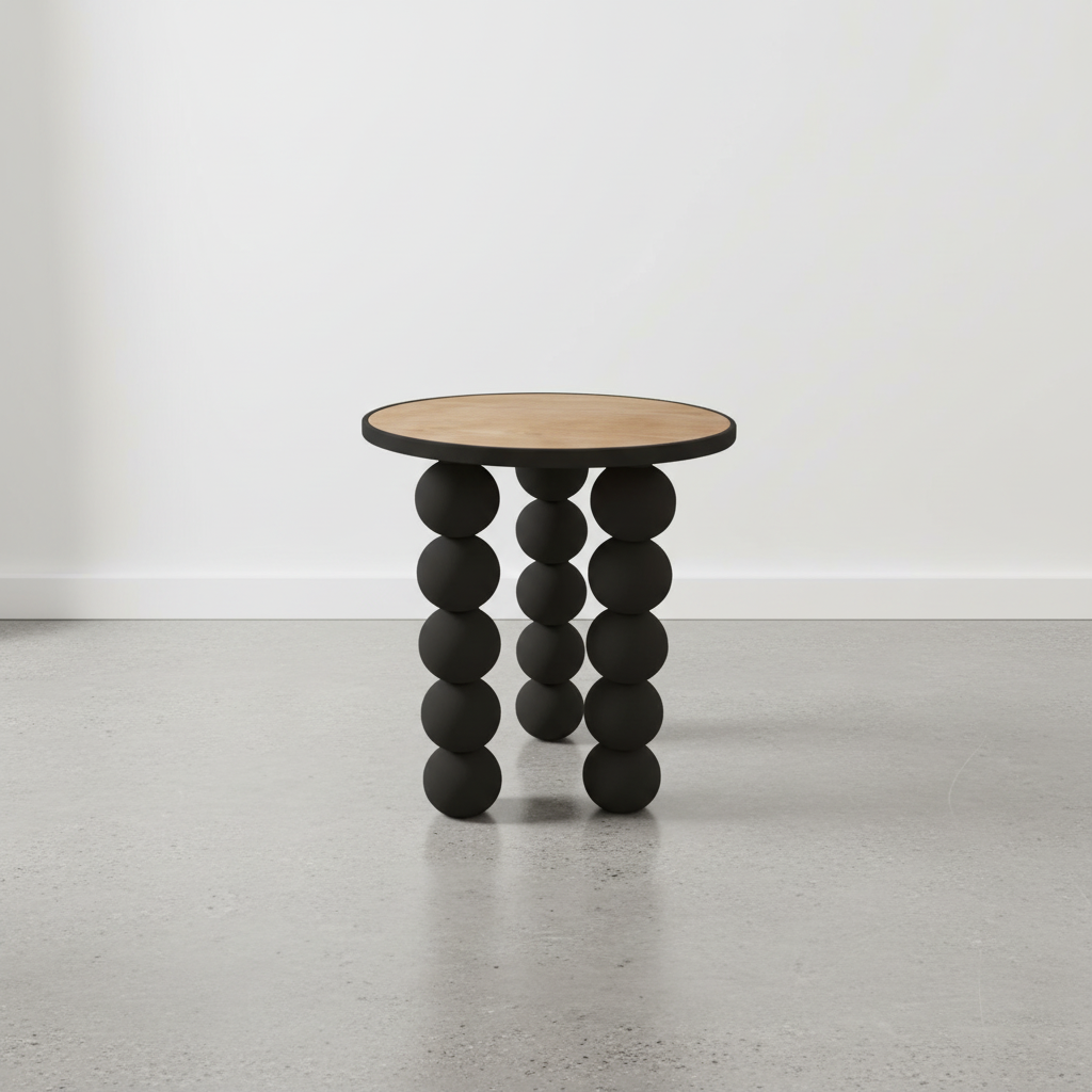 طاولة خدمة HM632 أسود وبني - مصححة